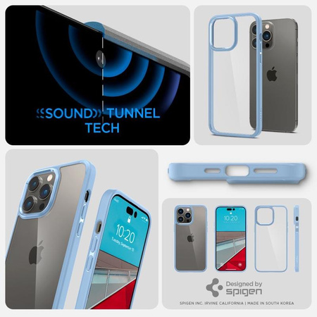 Spigen Ultra Hybrid - Coque pour iPhone 14 Pro Max (Bleu)