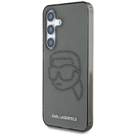 Karl Lagerfeld Rhinestones Karl Head Logo - pouzdro pro Samsung Galaxy S25 (černé)