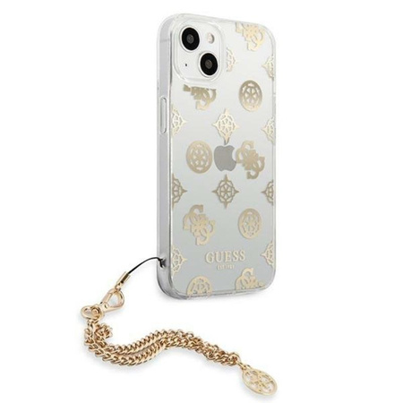 Guess Peony Chain Handle - Etui pour iPhone 13 mini (or)
