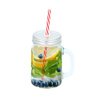 Alpina - set of glass beverage jars with straws 4 pcs. with a 1 L carafe