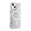 Guess Marble MagSafe - Case for iPhone 14 Plus (White)