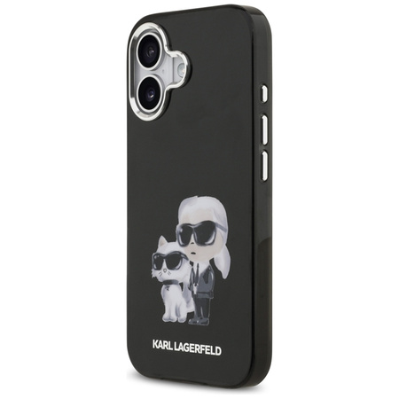 Karl Lagerfeld IML Aquarelle Karl & Choupette & Logo MagSafe - iPhone 17 tok (fekete)
