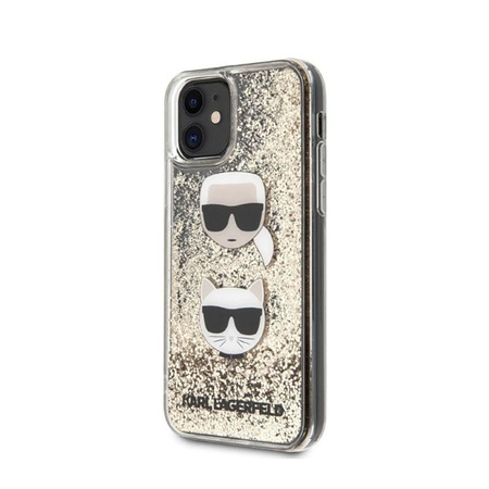 Karl Lagerfeld Liquid Glitter 2 Heads - iPhone 11 Case (Gold)