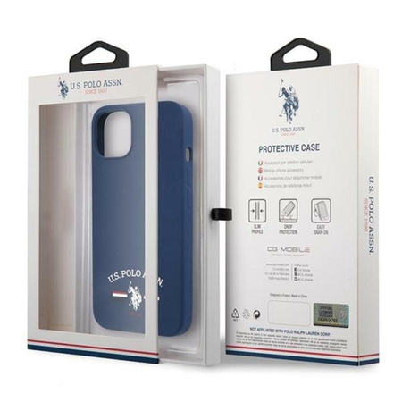US Polo Assn Silicone Logo - pouzdro pro iPhone 13 mini (námořnická modrá)