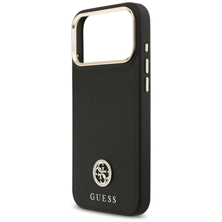 Guess Grained Strass Logo MagSafe - Hülle iPhone 17 Pro Max (schwarz)