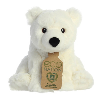 Eco Nation – Plush Toy / Cuddly Sitting Polar Bear 19 cm Eco-Friendly