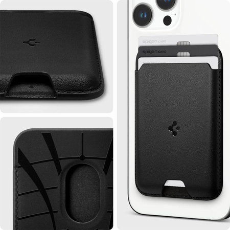 Spigen Valentinus Pro MagSafe – Magnetická peněženka (Black)