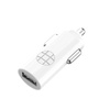 Budi - USB autós töltő + USB-C kábel (fehér)