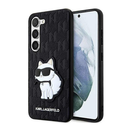 Karl Lagerfeld NFT Saffiano Monogram Choupette - Étui Samsung Galaxy S23+ (noir)