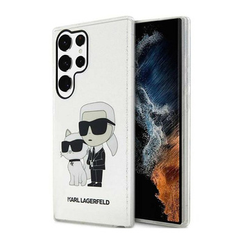 Karl Lagerfeld IML Glitter NFT Karl & Choupette - Samsung Galaxy S23 Ultra Case (transparent)
