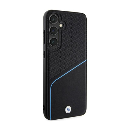 BMW Signature Leather Textured & Line MagSafe - Case for Samsung Galaxy S24 (Black)