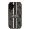 Guess 4G Printed Stripes MagSafe - pouzdro pro iPhone 16 (hnědé)