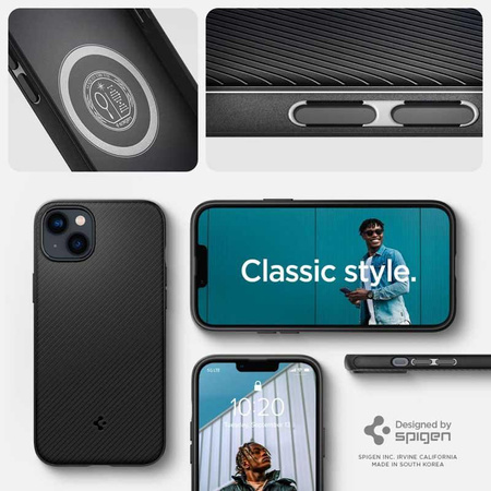 Spigen Mag Armor - Coque pour iPhone 15 Plus / iPhone 14 Plus (Noir)