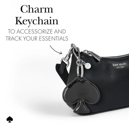 Kate Spade New York Charm Keychain - Ochranné pouzdro s přívěskem pro Apple AirTag (Spade)