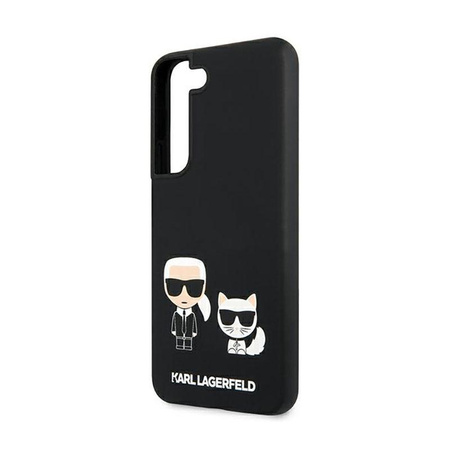 Karl Lagerfeld Slilicone Karl & Choupette - Pouzdro pro Samsung Galaxy S22 (černé)