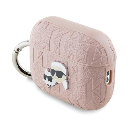 Karl Lagerfeld Monogram Karl & Choupette fej - AirPods Pro 2 tok (rózsaszín)
