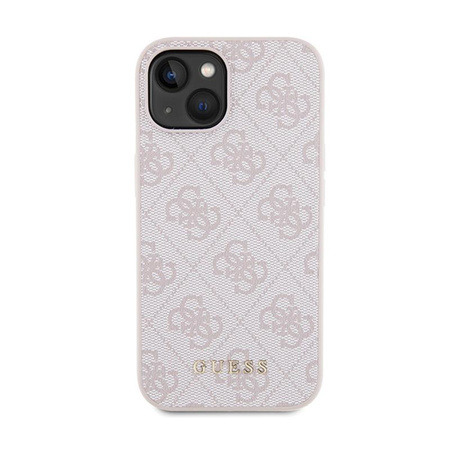 Guess 4G Metal Gold Logo - Coque pour iPhone 15 Plus (rose)