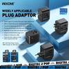 WEKOME WP-U03 Pop Digital Series - EU / UK / US / AU Reise-Ladegerät / Adapter + 3x USB-C & 2x USB-A 30W (Schwarz)