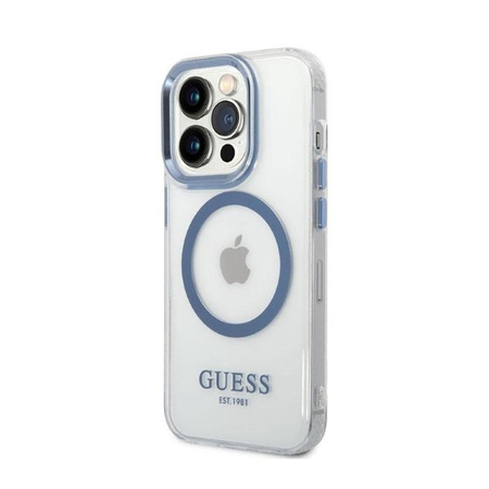 Guess Metal Outline MagSafe - pouzdro pro iPhone 14 Pro (čiré)