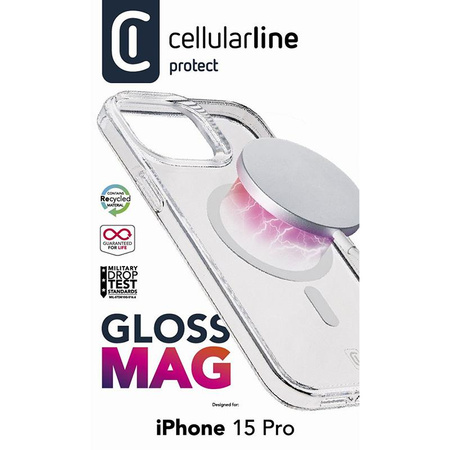 Cellularline Gloss Mag - iPhone 15 Pro MagSafe Case (transparent)