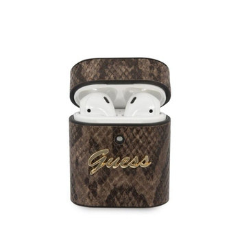 Guess Python Collection - pouzdro na Airpods (hnědé)