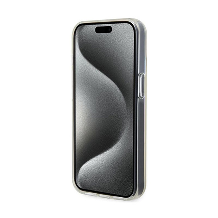 Guess IML Faceted Mirror Disco Iridescent - Coque iPhone 15 (rose)