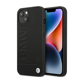 BMW bőr Hot Stamp - iPhone 14 Plus tok (fekete)
