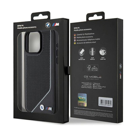 BMW Perforierte MagSafe - iPhone 15 Pro Tasche (schwarz)