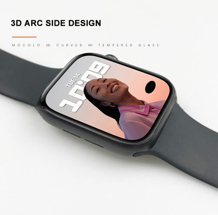 Mocolo 3D Glas Vollverklebung - 41 mm Apple Watch 7/8 Bildschirmschutzglas