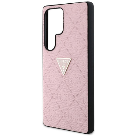 Guess Hot Stamp 4G Pattern Triangle Metal Logo - Samsung Galaxy S25 Ultra Case (pink)
