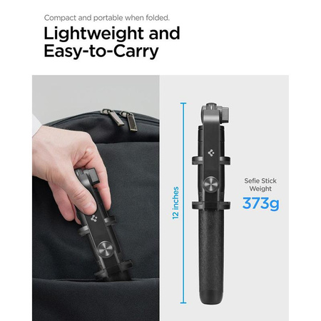 Spigen S560W Bluetooth Selfie Stick állvány - okostelefon állvány / szelfibot tartó (fekete)
