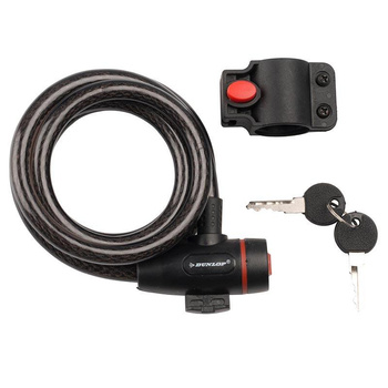 BLACK BIKE LOCK LINE, for Bicycle, Dunlop, 180 cm