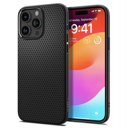 Spigen Liquid Air - Coque pour iPhone 15 Pro (Noir mat)