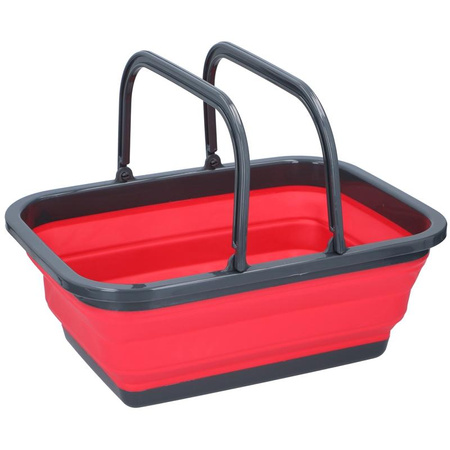 Dunlop - Folding basket with handles (Red)