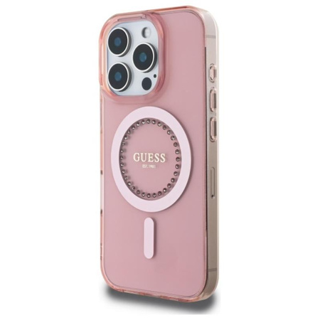 Guess IML Rhinestones MagSafe - iPhone 16 Pro Max Case (pink)