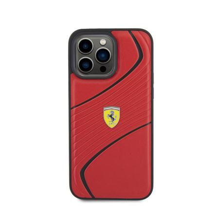 Ferrari Twist Metal Logo - iPhone 15 Pro Max Case (red)