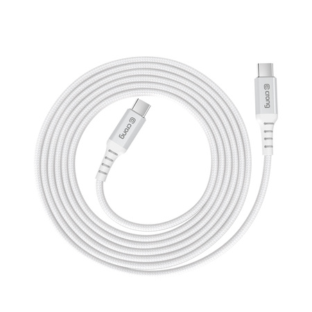 Crong Armor Link - 60W PD 3A USB-C to USB-C Cable 25cm (white)
