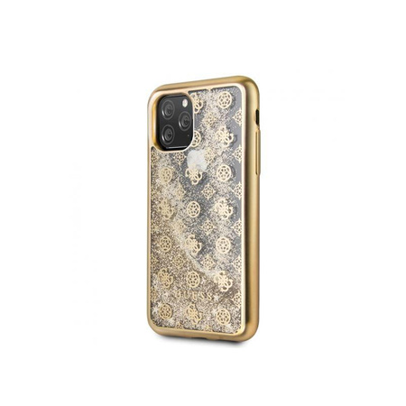 Guess 4G Peony Liquid Glitter - iPhone 11 Pro tok (arany)