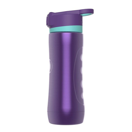 Quokka Spring - Stainless steel thermal bottle bottle with quick opening system 600 ml (Aqua Violet)
