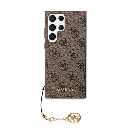 Guess 4G Charms Kollektion - Samsung Galaxy S24 Ultra Tasche (braun)