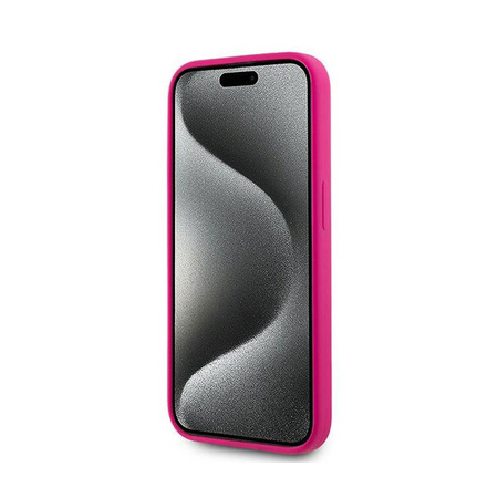Karl Lagerfeld Silikon Choupette Kopf MagSafe - iPhone 15 Pro Tasche (rosa)