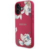 Guess Grained Printed Flower Pattern MagSafe - Etui do iPhone 16 (fuksja)