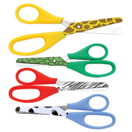 Topwrite - Schere 13 cm mit Tiermotiv (Grün / Krokodil)