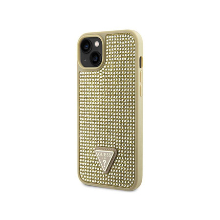 Guess Rhinestone Triangle - iPhone 14 Plus Case (Gold)