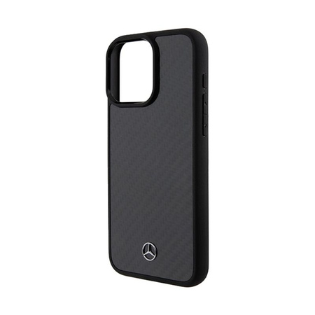 Mercedes Carbon Fiber Dynamic - pouzdro pro iPhone 15 Pro Max (černé)