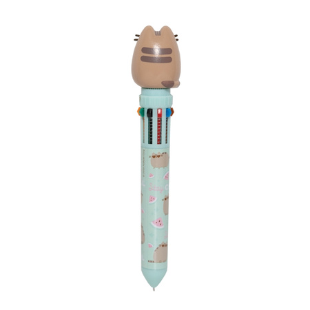 Pusheen - Automatic ballpoint pen 10 colours with 3D topper the Foodie collection