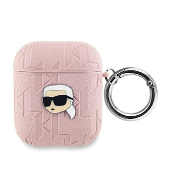 Karl Lagerfeld Monogram Karl Head - AirPods 1/2 gen Tasche (rosa)