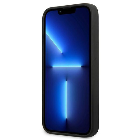 Guess szilikon háromszög logó - iPhone 13 mini tok (fekete)
