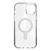 Speck Presidio Perfect-Clear ClickLock e Magsafe - Custodia per iPhone 15 Plus / iPhone 14 Plus (Trasparente / Finitura cromata / Argento Serene)