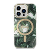 Guess Bundle Pack MagSafe IML Jungle - MagSafe iPhone 14 Pro Max Tasche + Ladegerät-Set (khaki/gold)